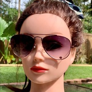 Women’s RED wire aviator polarized sunglasses